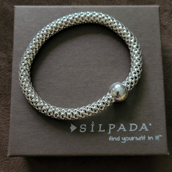 SOLD Silpada Sterling Chic Stretch Bracelet B2788 - Picture 3 of 3